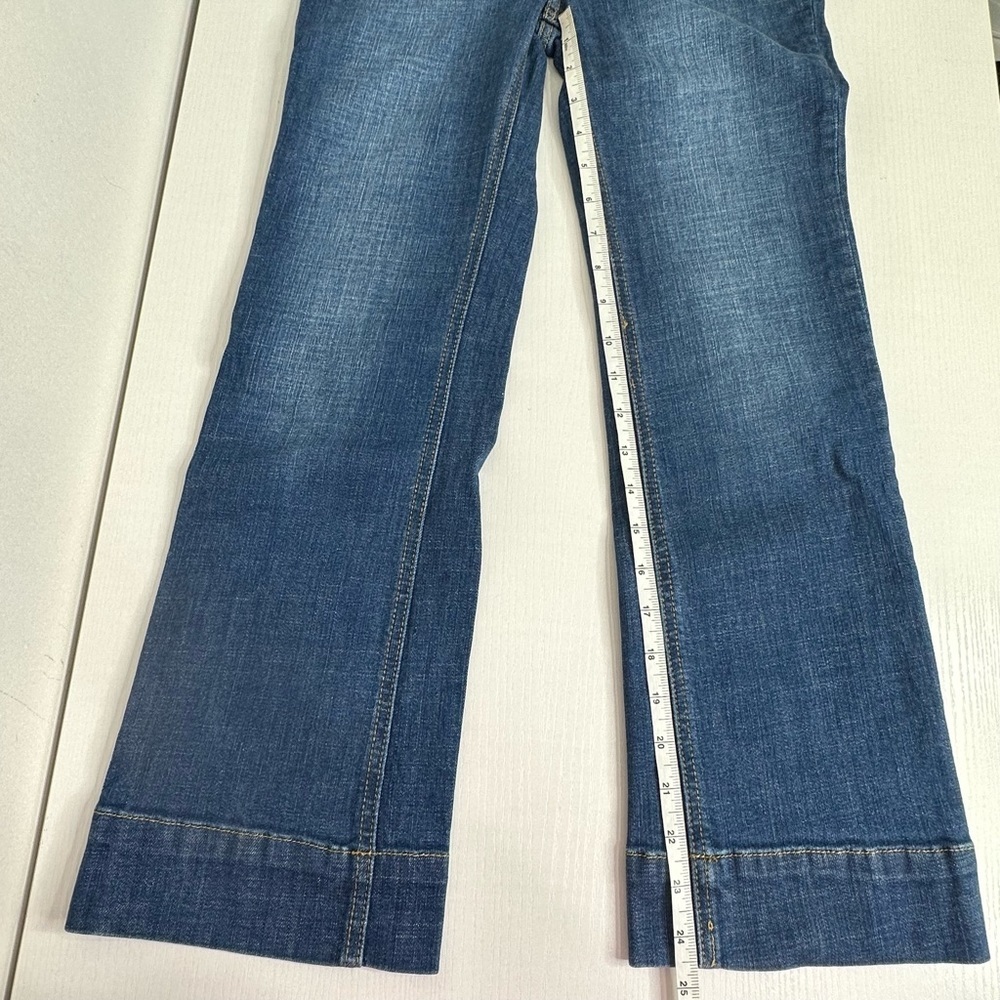 Anthropologie Pilcro and the Letterpress Cropped Culotte Tie Belt Jeans Size 25P - Picture 12 of 12